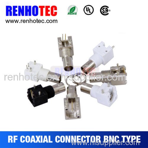 white plastic PCB mount 90 degree bnc female connector