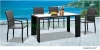 Outdoor rattan wicker dining table set furniture