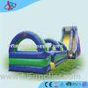 Green Inflatable Playground Slide / Wet Dry Inflatable Slides For Swimming Pool