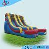 Blue Ultimate Swimming Pool Inflatable Dry Slides Double For Open Air