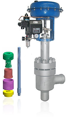 angle multi-stage pressure reduction control valve