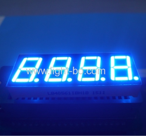 4 digit 0.56 inches ultra bright blue Common Anode 7 Segment LED Display
