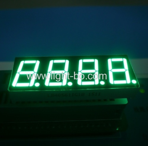 Super bright yellow common cathode 0.56" 4 digit 7 segment led display for instrument