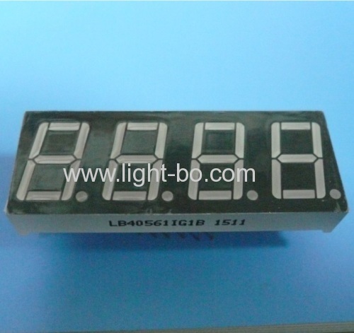 Pure Green 0.56" four digit seven segment led display for instrument panel