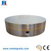 Round magnetic chuck suitable for brake rotor surfacing