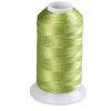 Colorful High Tenacity 100% Polyester Embroidery Thread Green / Gold