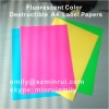 Custom Very Sticky 100micron Fluorescence Face Destructible Label Materials