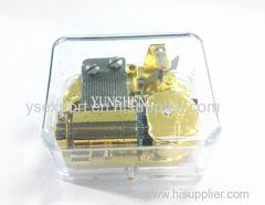 Yunsheng Acrylic Clear Music Box with 18 Note Classic Movement