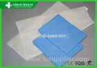 White / Blue Medical Square Ends Disposable Stretcher Sheets Non Woven 40''x60''