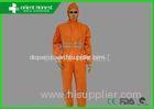 Orange Safety Construction Working Disposable Biohazard Suits For Oil And Gas