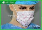 Custom Printed Earloops Surgical Mouth Mask / Disposable Face Masks For Children
