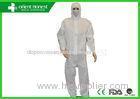 Safety Non Woven Disposable Protective Clothing / Disposable White Coveralls