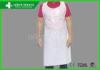 White / Blue / Pink Plastic Disposable Waterproof Aprons For Industry