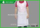 White / Blue / Pink Plastic Disposable Waterproof Aprons For Industry