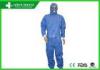 Hospital Blue Sms Medical Disposable Protective Coverall / Single Use Safety Clothing
