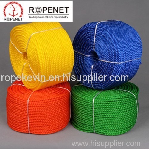 3 Strand PP Polypropylene Monofilment / Multifilment Twist Rope PP Mono / Multi Rope for Sale