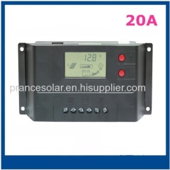 Solar charge controller 20A 12V PWM with USB function LED indicator for home use and streetlight