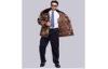 Professional Winter Padded Brown Male Police Officer Costume With Fur Collar