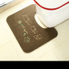 Polyester Embroidered bathroom mats & toilet mats