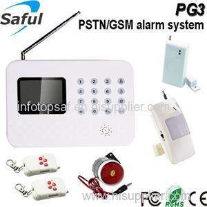 Saful PG3 PSTN+ GSM LCD screen doorbell GSM door alarm system