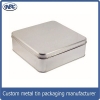 Silver biscuit tin box