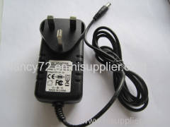 UK wall plug 9V 3A switching power adapter 100-240V AC