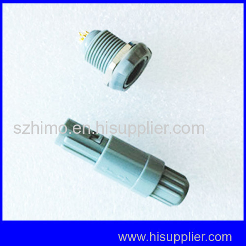 double key 7 pin lemo plastic push pull connector