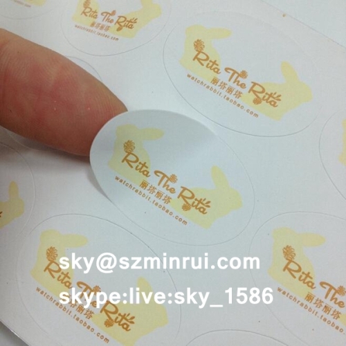 Brittle Fragile Security Sticker Label Custom Printing for Tamper Proof