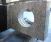 Thailand Golden Seasame Granite Bathroom Vanity Tops with Sink for Commercial hotal project