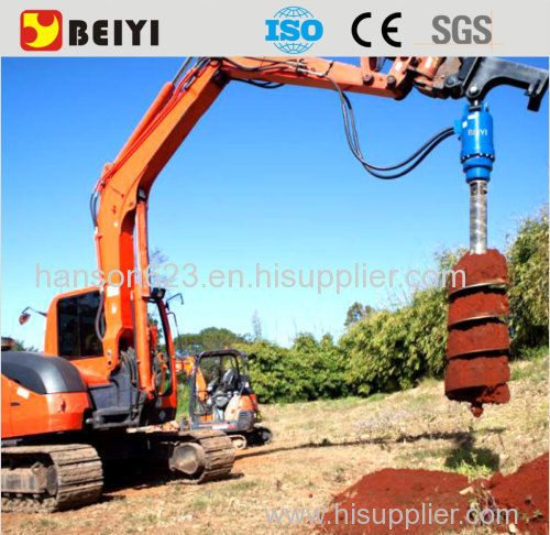 BEIYI excavator drilling machine soil/earth drill auger ground hole digger