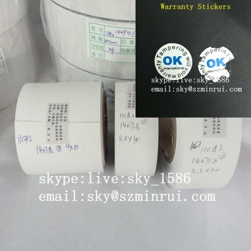 Nice Price Non Removable Ultra Destructible Eggshell Paper Security White Label Material