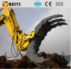 BEIYI hydraulic rotating grapple stone/log/block grab