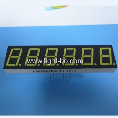 OEM ultra white Six digit 0.56  7 segment led display for digital indiator