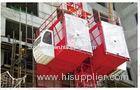 Hot Dipped Zinc / Painted Passenger Hoist 3*1.3*2.7m Material Hoist With Twin Cage