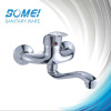 economic sink wall kitchen mixer (brass body zinc handle s/s spout pipe)