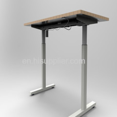 single motor electric adjustable desk with lifting column