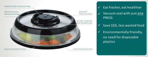 Pressdome Round Shape Vaccum Bowel Seal for Food As Seen On TV
