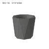 Dark Grey Cement Flower Pots / Heat - Resistant Concrete Pots For Plants
