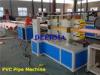 PLC PVC Pipe Extrusion Line With Conical Twin Screw Extruder For Water supply Pipe