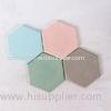 Hexagon Colorful Concrete Kitchen Accessories Smooth Coaster 13110.6 cm