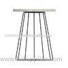 Round Light grey Concrete Desk Metal Legs for coffee 50cm 70cm