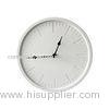 Deboss white concrete wall clock black aluminium hands 12888 clockwork