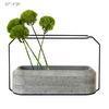 Waterproof Handmade Concrete Plant Pots Light Grey With Iron Decor