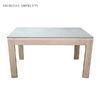 Home Concrete Table Top Four Wooden Legs / Rectangle Concrete Outdoor Table