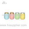 Pretty And Colorful Concrete Candle Holder With Gold Or Silver Painted Lid