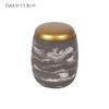 Black Marble Effect Concrete Candle Holder Attach Golden Painted Lid