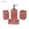 Red Concrete Toilet brush Holder / Concrete soap dispenser For New House Gift