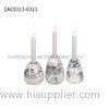 Small White Concrete Candle Holder decorative 3 sets Marble Finished 7.7cm 8cm