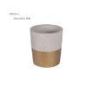 Round Grey Garden Concrete Plant Pots Cylindrical Half Painted For Succulents