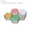 Hexagon Ceramic Handmade Concrete Candle Holder Colorful Lid Combination